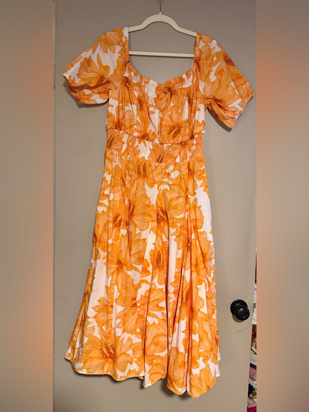 INC International Concepts Orange Floral Dress